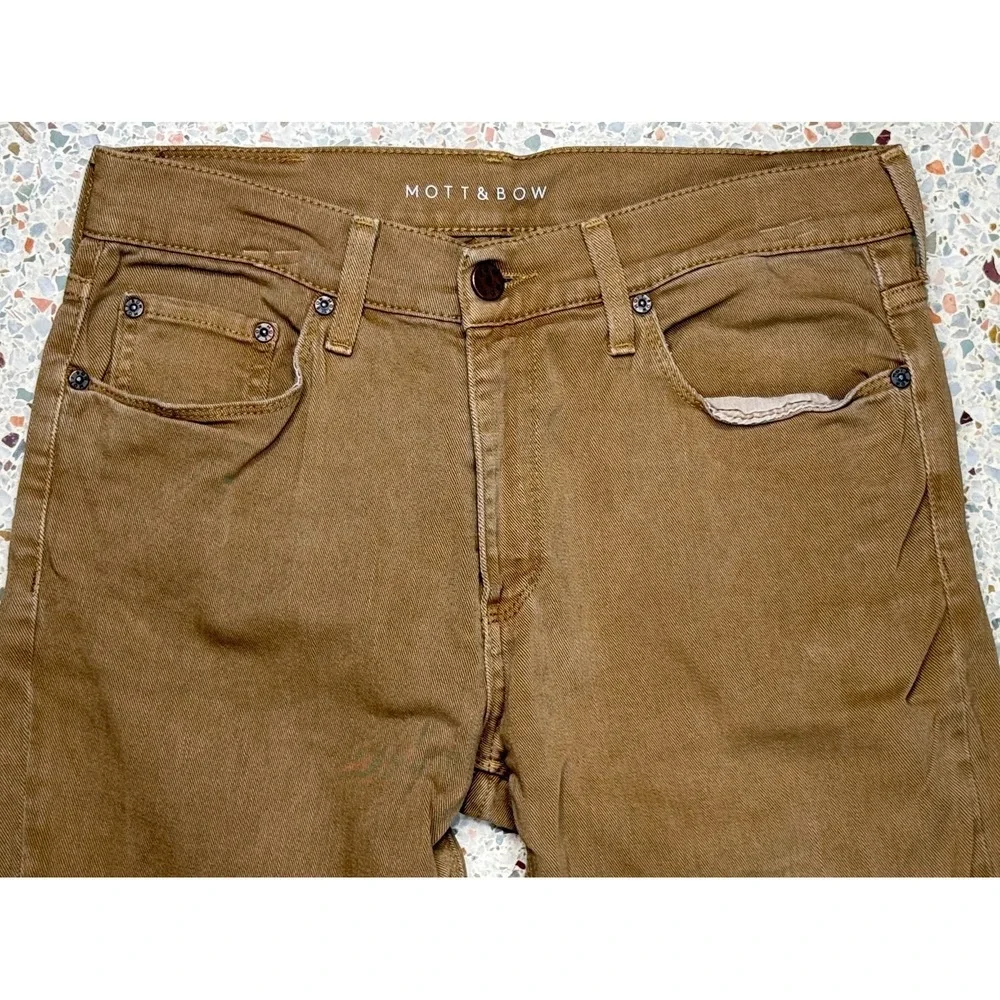 Mott & Bow Slim Men's Brown 5 Pocket Denim Jeans Size 31x32